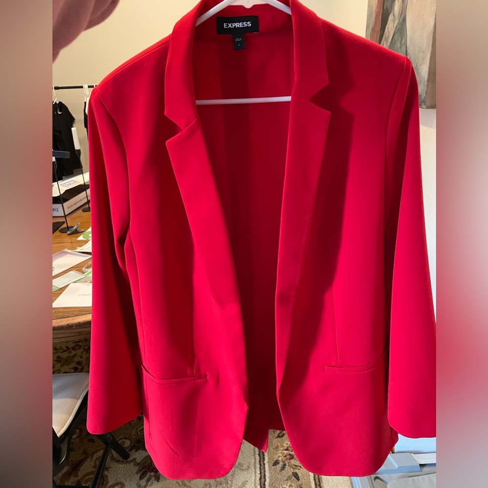 Express Blazer size Large. Red. Perfect condition. Never worn. Beautiful!